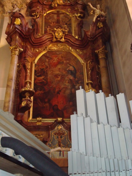 Die Oswalt-Orgel im Gottesdienst in der katholischen Kirche Waldkirch
